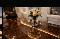 Luxury wood interior detail